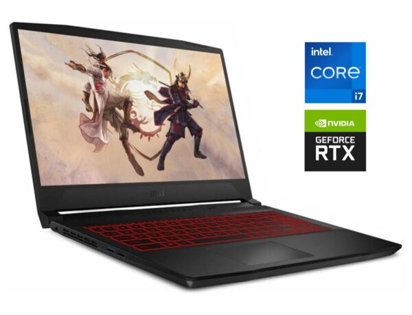 Ігровий ноутбук MSI Katana GF66 11UE / 15.6" (1920x1080) IPS / Intel Core i7-11800H (8 (16) ядер по 2.3 - 4.6 GHz) / 16 GB DDR4 / 512 GB SSD NVMe / nVidia GeForce RTX 3060, 6 GB GDDR6, 192-bit / WebCam