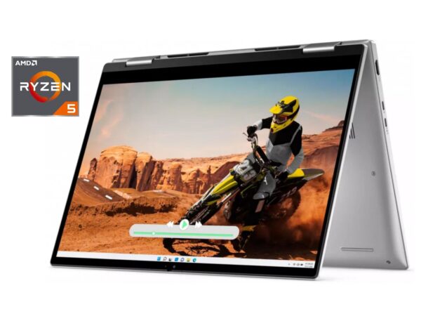 Ультрабук-трансформер Б-клас Dell Inspiron 14 7435 / 14" (1920x1200) IPS Touch / AMD Ryzen 5 7530U (6 (12) ядер по 2.0 - 4.5 GHz) / 8 GB DDR4 / 512 GB SSD / AMD Radeon RX Vega 7 Graphics / WebCam