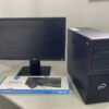 Комплект ПК: комп'ютер Fujitsu Esprimo P756 E90 Tower / Intel Core i5-6400 (4 ядра по 2.7 - 3.3 GHz) / 8 GB DDR4 / 128 GB SSD + 500 GB HDD / Intel HD Graphics 530 + Монітор LG 24MB35PY-B / 24" (1920x1080) TN + Клавіатура, мишка, кабелі - Зображення 2