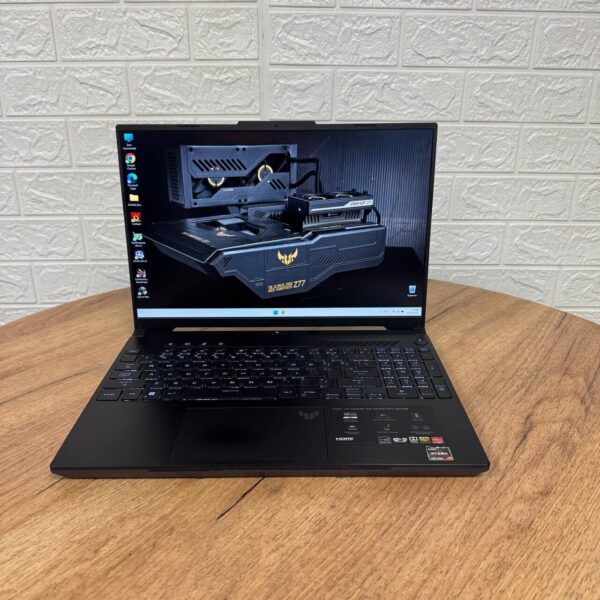 Ігровий ноутбук Б-клас Asus TUF Gaming Advantage A16 FA617NS / 16" (1920x1200) IPS / AMD Ryzen 7 7735HS (8 (16) ядер по 3.2 - 4.75 GHz) / 16 GB DDR5 / 512 GB SSD / AMD Radeon RX 7600S, 8 GB GDDR6, 128-bit / WebCam - Зображення 2