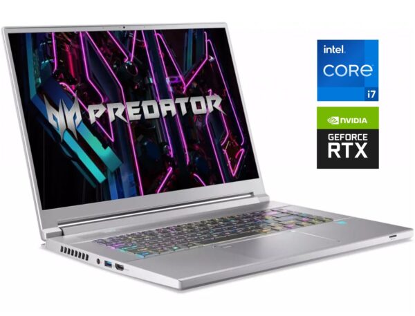 Ігровий ультрабук Acer Predator Triton PT16-51 / 16" (2560x1600) IPS / Intel Core i7-13700H (14 (20) ядер по 2.4 - 5.0 GHz) / 16 GB DDR5 / 1000 GB SSD / nVidia GeForce RTX 4070, 8 GB GDDR6, 128-bit / WebCam