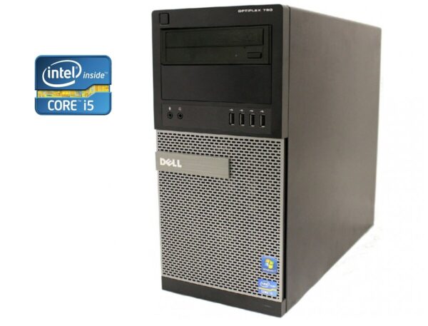 ПК Б-клас Dell OptiPlex 790 Tower / Intel Core i5-2300 (4 ядра по 2.8 - 3.1 GHz) / 8 GB DDR3 / 120 GB SSD / Intel HD Graphics 2000 / DVD-RW + USB-флешка 64 GB