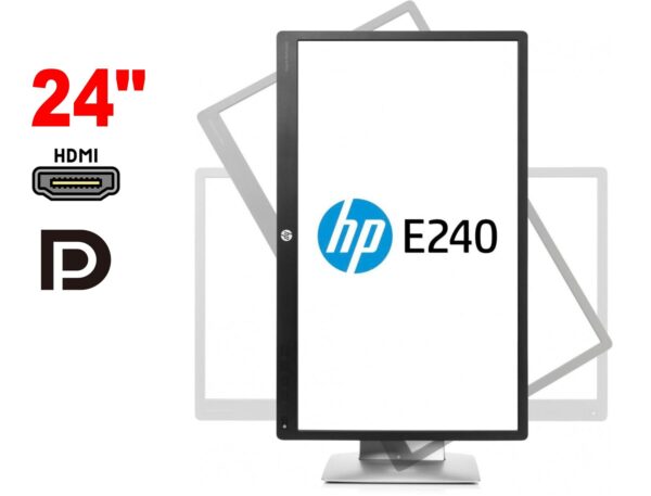 Монітор HP EliteDisplay E240 / 24" (1920x1080) IPS / 1x HDMI, 1x DP, 1x VGA, 3x USB 3.0 / VESA 100x100 / Pivot