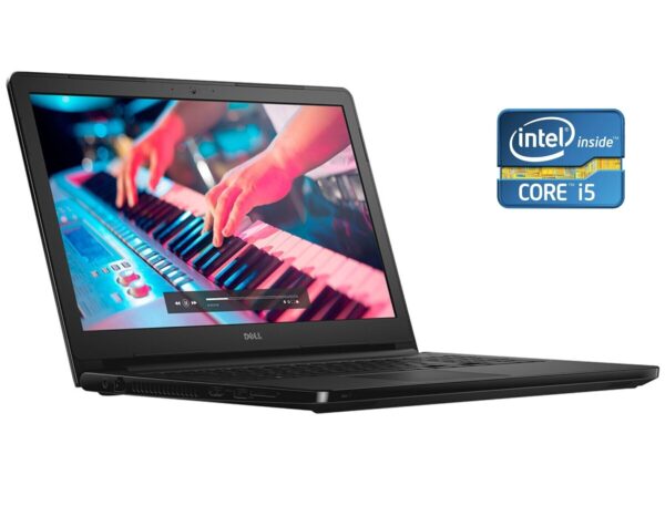 Ноутбук Б-клас Dell Inspiron 5566 / 15.6" (1366x768) TN / Intel Core i5-7200U (2 (4) ядра по 2.5 - 3.1 GHz) / 8 GB DDR4 / 256 GB SSD / Intel HD Graphics 620 / WebCam / DVD-ROM