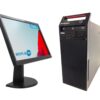 Комплект ПК: Lenovo ThinkCentre E73 Tower / Intel Core i3-4170 (2 (4) ядра по 3.7 GHz) / 8 GB DDR3 / 500 GB HDD / Intel HD Graphics 4400 + Монітор Lenovo ThinkVision L2251pwD / 22" (1920x1080) TN / 1x DVI, 1x VGA / VESA 100x100