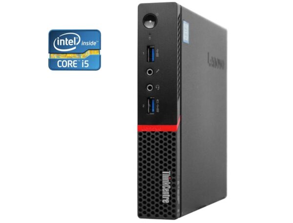 Неттоп Lenovo ThinkCentre M700 Tiny USFF / Intel Core i5-6400T (4 ядра по 2.2 - 2.8 GHz) / 8 GB DDR4 / 500 GB HDD / Intel HD Graphics 530 + USB-флешка 64 GB