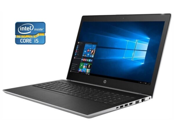 Ноутбук Б-клас HP ProBook 450 G5 / 15.6" (1366x768) TN Touch / Intel Core i5-8250U (4 (8) ядра по 1.6 - 3.4 GHz) / 8 GB DDR4 / 128 GB SSD + 500 GB HDD / Intel UHD Graphics 620 / WebCam
