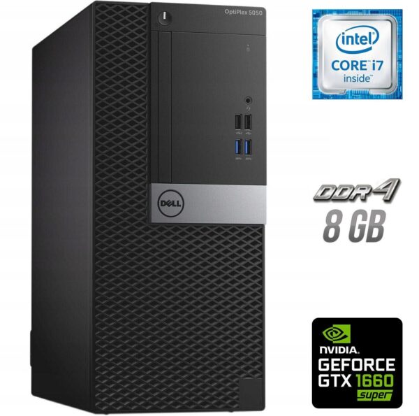 Ігровий ПК Dell OptiPlex 5050 Tower / Intel Core i7-6700 (4 (8) ядра по 3.4 - 4.0 GHz) / 8 GB DDR4 / 500 GB SSD + 1000 GB HDD / nVidia GeForce GTX 1660 Super, 6 GB GDDR6, 192-bit + Windows 10 в подарунок