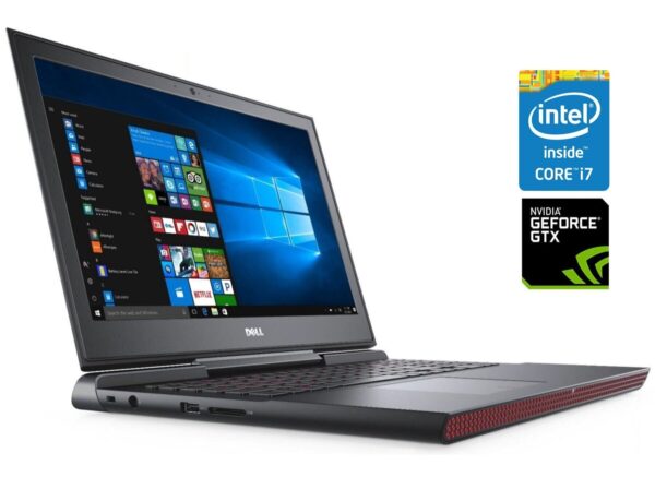 Ігровий ноутбук Б-клас Dell Inspiron 15 Gaming 7567 / 15.6" (1920x1080) TN / Intel Core i7-7700HQ (4 (8) ядра по 2.8 - 3.8 GHz) / 16 GB DDR4 / 120 GB SSD + 1000 GB HDD / nVidia GeForce GTX 1050 Ti, 4 GB GDDR5, 128-bit / WebCam