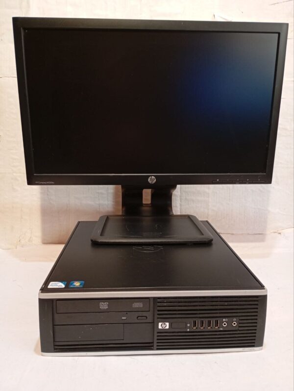 Комплект ПК Б-клас: HP Compaq 6000 Pro SFF / Intel Core 2 Quad Q8300 (4 ядра по 2.5 GHz) / 8 GB DDR3 / 120 GB SSD / Intel GMA Graphics 4500 / DVD-RW + Монитор HP Compaq LA2306x / 23" (1920x1080) IPS / DP, DVI, VGA, USB 2.0 / VESA 100x100 - Зображення 2
