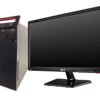 Комплект ПК: Lenovo ThinkCentre E73 Tower / Intel Core i3-4170 (2 (4) ядра по 3.7 GHz) / 8 GB DDR3 / 500 GB HDD / Intel HD Graphics 4400 / DVD-ROM + Монітор LG IPS234T-PN / 23" (1920x1080) IPS / DVI, VGA
