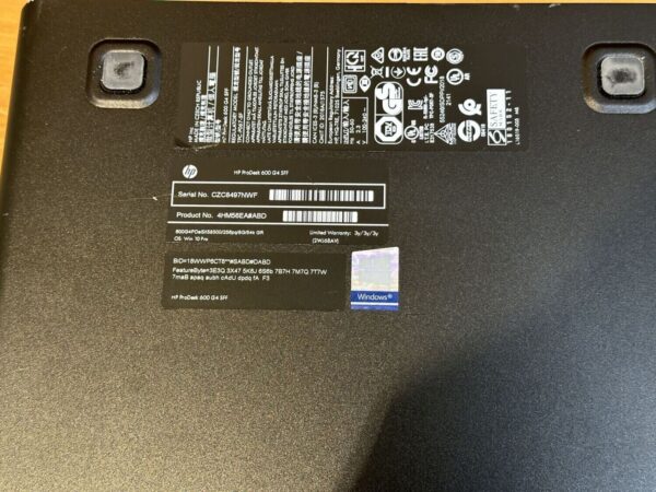 Комп'ютер HP ProDesk 600 G4 SFF / Intel Core i5-8500 (6 ядер по 3.0 - 4.1 GHz) / 8 GB DDR4 / 120 GB SSD / Intel UHD Graphics 630 / 180W / DVD-RW / DisplayPort - Зображення 7
