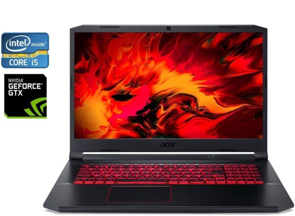 Ігровий ноутбук Б-клас Acer Nitro 5 AN515-54 / 15.6" (1920x1080) IPS / Intel Core i5-9300H (4 (8) ядра по 2.4 - 4.1 GHz) / 8 GB DDR4 / 256 GB SSD / nVidia GeForce GTX 1050, 3 GB GDDR5, 96-bit / WebCam