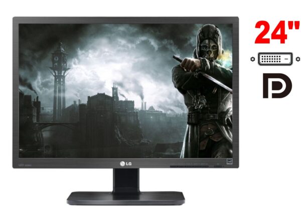 Монітор LG 24EB23PY / 24" (1920x1200) IPS / 1x DP, 1x DVI, 1x VGA, 3x USB 2.0, 1x Audio / 2x 1W / VESA 75x75 / Pivot