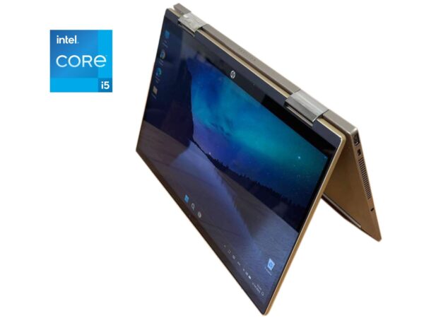 Ноутбук-трансформер Б-клас HP Pavilion x360 14m-dy1033dx Gold / 14" (1920x1080) IPS Touch / Intel Core i5-1155G7 (4 (8) ядра по 2.5 - 4.5 GHz) / 8 GB DDR4 / 512 GB SSD / Intel Iris Xe Graphics / WebCam