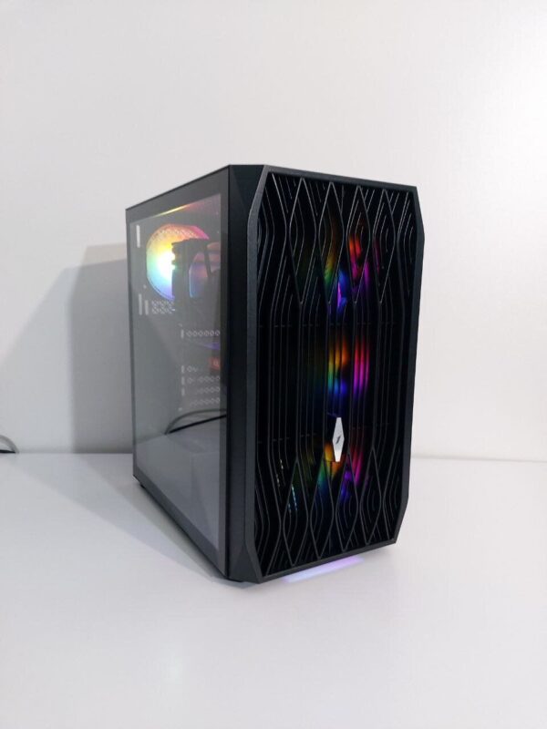 Ігровий ПК 1stPlayer Ariya AY7 Tower / Intel Core i5-8500 (6 ядер по 3.0 - 4.1 GHz) / 16 GB DDR4 / 300 GB SSD + 512 GB SSD M.2 / AMD Radeon RX 480, 8 GB GDDR5, 256-bit / 500W + Ігрова клавіатура KB-306, кабелі DVI та живлення