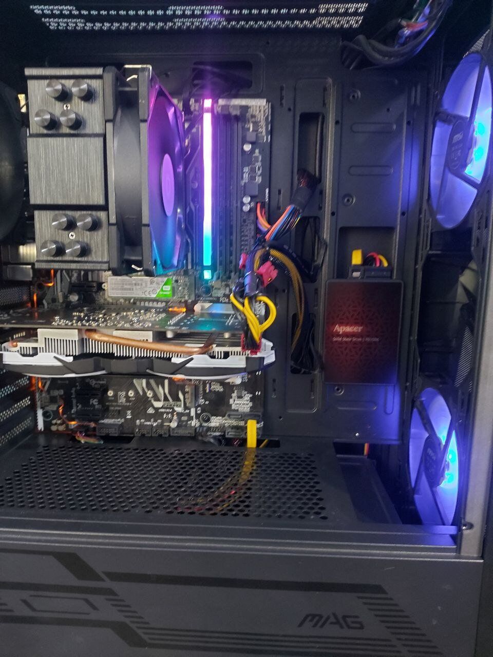 Ігровий ПК MSI MAG Forge 100M Black Tower / Intel Core i7-6700 (4 (8) ядра по 3.4 - 4.0 GHz) / 16 GB DDR4 / 240 GB SSD M.2 + 1000 GB SSD / nVidia GeForce GTX 1060, 3 GB GDDR5, 192-bit / 600W + Кабелі (DVI та живлення) - Зображення 3