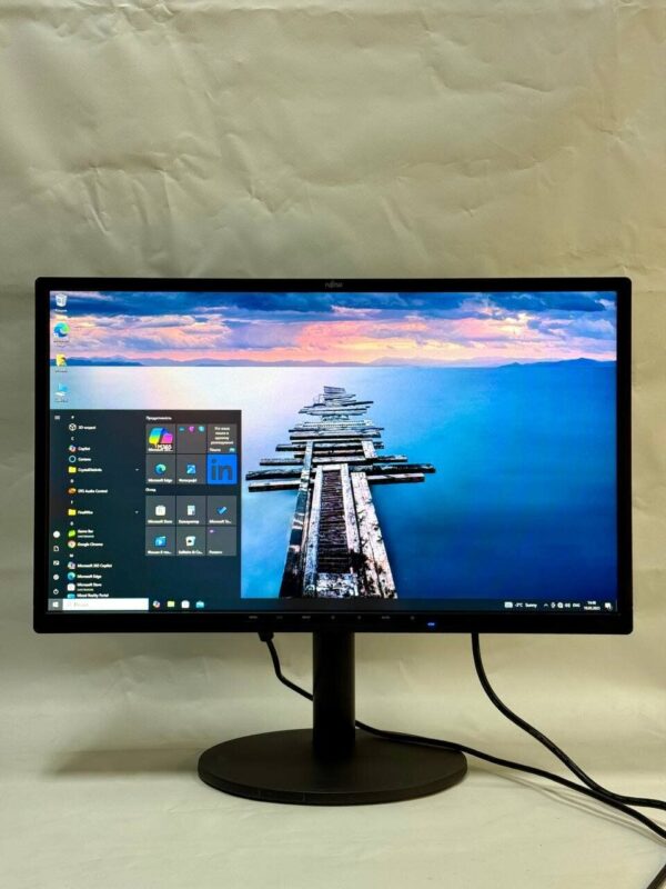 Монітор Fujitsu Displays B24-8 TS Pro / 24" (1920x1080) IPS / USB-Hub, VGA, DVI, HDMI / Вбудовані колонки 1x 4W + Кабель живлення - Зображення 2
