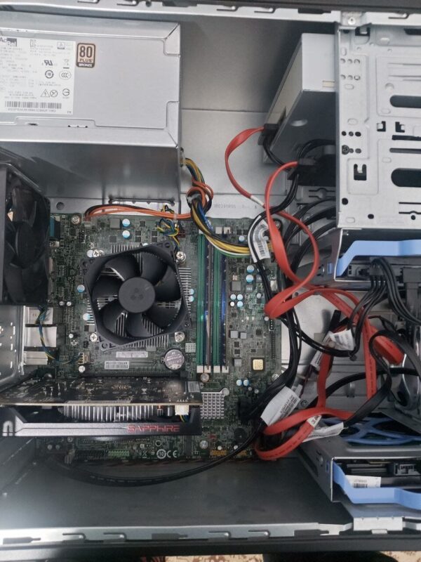 Комплект ПК: Lenovo ThinkCentre M800 Tower / Intel Core i5-6400 (4 ядра по 2.7 - 3.3 GHz) / 16 GB DDR4 / 480 GB SSD + 500 GB HDD / AMD Radeon RX 550, 4 GB GDDR5, 128-bit / DVD-ROM + Монітор LG 24MB37PM-B / 24" (1920x1080) IPS + Кабелі (DVI та живлення) - Зображення 3