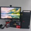 Комплект: Lenovo ThinkCentre M800 Tower / Intel Core i5-6500 (4 ядра по 3.2 - 3.6 GHz) / 16 GB DDR4 / 512 GB SSD + 500 GB HDD / AMD Radeon RX 570, 4 GB GDDR5, 256-bit / DVD-ROM + Монітор LG 24MB37PM-B / 24" (1920x1080) IPS + Веб-камера,кабелі DVI,живлення - Зображення 2