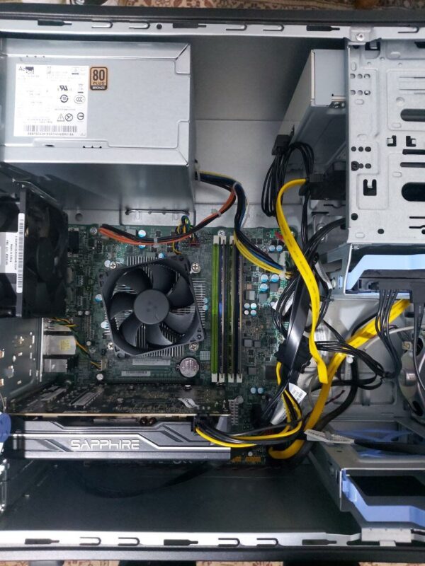 Комплект: Lenovo ThinkCentre M800 Tower / Intel Core i5-6500 (4 ядра по 3.2 - 3.6 GHz) / 16 GB DDR4 / 512 GB SSD + 500 GB HDD / AMD Radeon RX 570, 4 GB GDDR5, 256-bit / DVD-ROM + Монітор LG 24MB37PM-B / 24" (1920x1080) IPS + Веб-камера,кабелі DVI,живлення - Зображення 6