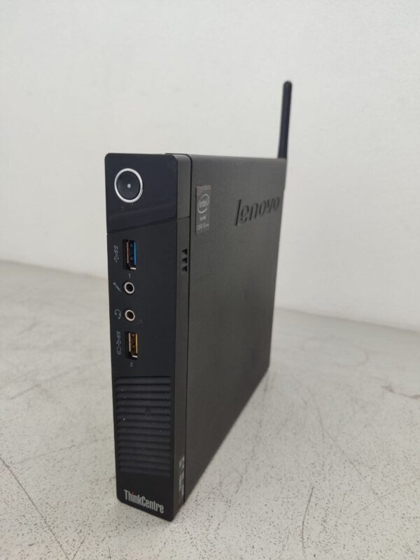 Неттоп Lenovo ThinkCentre M93p Tiny USFF / Intel Core i5-4590T (4 ядра по 2.0 - 3.0 GHz) / 8 GB DDR3 / 128 GB SSD / Intel HD Graphics 4600 / Wi-Fi + Блок живлення - Зображення 2