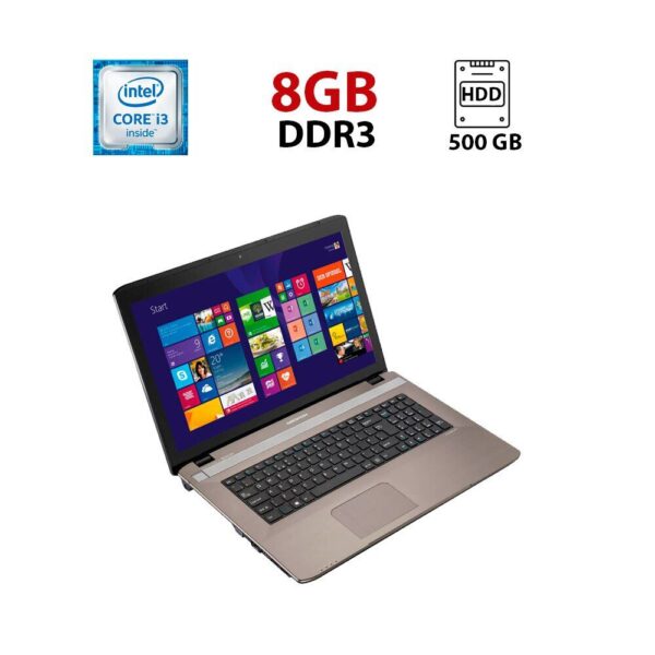 Ноутбук Medion Akoya E7227 / 17.3" (1600x900) TN / Intel Core i3-4100M (2 (4) ядра по 2.5 GHz) / 8 GB DDR3 / 500 GB HDD / Intel HD Graphics 4600 / WebCam / HDMI