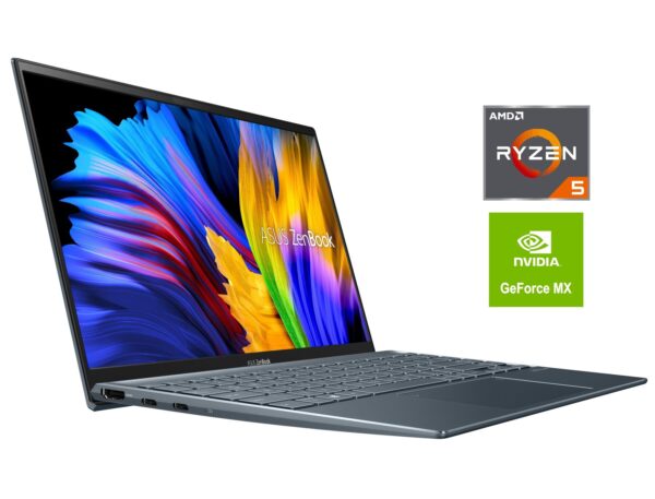 Ультрабук Asus ZenBook 14 Q408UG / 14" (1920x1080) IPS / AMD Ryzen 5 5500U (6 (12) ядер по 2.1 - 4.0 GHz) / 8 GB DDR4 / 256 GB SSD NVMe / nVidia GeForce MX450, 2 GB GDDR6, 64-bit / WebCam