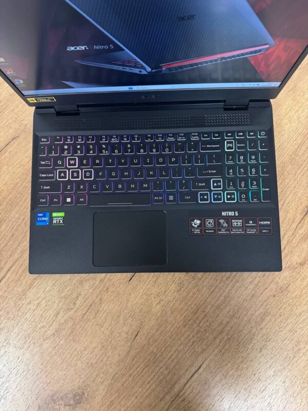 Ігровий ноутбук Б-клас Acer Nitro 5 AN515-58 / 15.6" (1920x1080) IPS / Intel Core i7-12700H (14 (20) ядер по 3.5 - 4.7 GHz) / 16 GB DDR4 / 1000 GB SSD / nVidia GeForce RTX 3070, 8 GB GDDR6, 256-bit / WebCam - Зображення 7