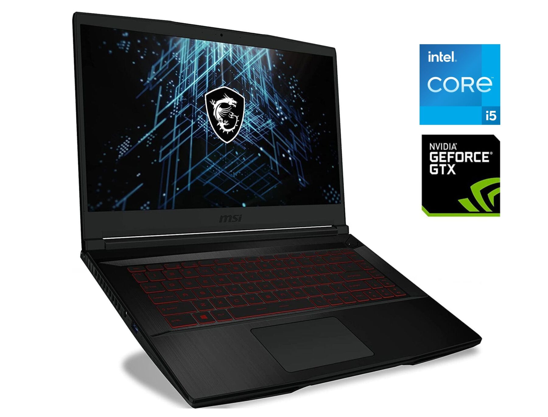 Ігровий ноутбук Б-клас MSI GV15 Thin 11SCV / 15.6" (1920x1080) IPS / Intel Core i5-11400H (6 (12) ядер по 2.7 - 4.5 GHz) / 8 GB DDR4 / 256 GB SSD / nVidia GeForce GTX 1650 Max-Q, 4 GB GDDR6, 128-bit / WebCam