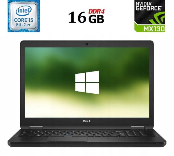 Ігровий ноутбук Dell Latitude 5591 / 15.6" (1920x1080) IPS / Intel Core i5-8400H (4 (8) ядра по 2.5 - 4.2 GHz) / 16 GB DDR4 / 240 GB SSD / nVidia GeForce MX130, 2 GB GDDR5, 64-bit / WebCam