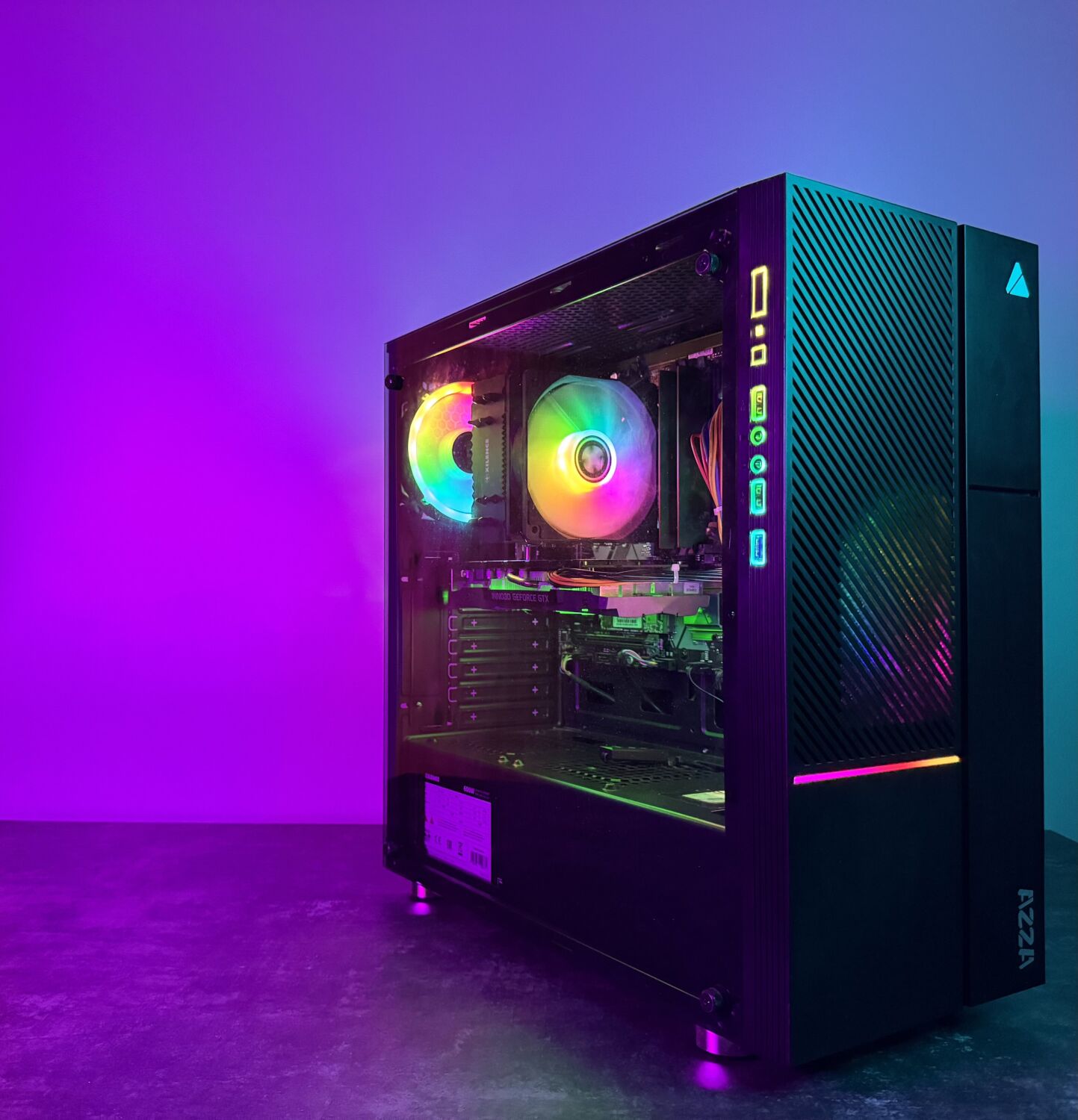 Ігровий ПК Azza Tower / Intel Core i5-9400F (6 ядер по 2.9 - 4.1 GHz) / 16 GB DDR4 / 500 GB SSD / nVidia GeForce GTX 1660 Super, 6 GB GDDR6, 192-bit / 600W - Зображення 2