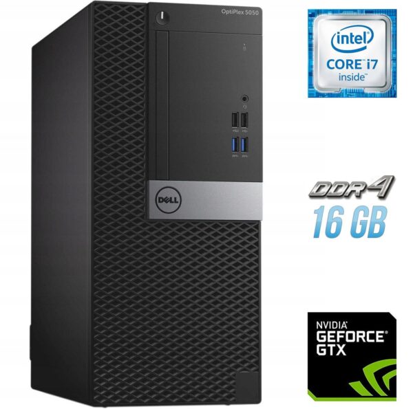 Ігровий ПК Dell OptiPlex 5050 Tower / Intel Core i7-6700 (4 (8) ядра по 3.4 - 4.0 GHz) / 16 GB DDR4 / 500 GB SSD / nVidia GeForce GTX 650, 1 GB GDDR5, 128-bit + Windows 10 в подарунок