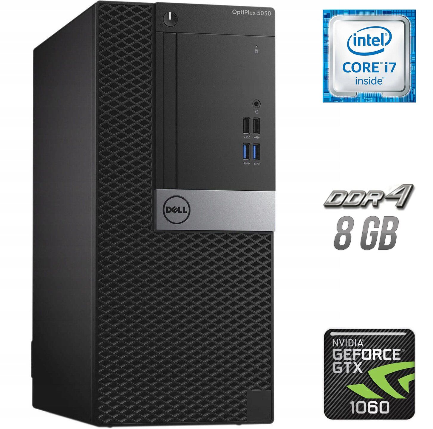 Ігровий ПК Dell OptiPlex 5050 Tower / Intel Core i7-6700 (4 (8) ядра по 3.4 - 4.0 GHz) / 8 GB DDR4 / 500 GB SSD / nVidia GeForce GTX 1060, 6 GB GDDR5, 192-bit + Windows 10 в подарунок