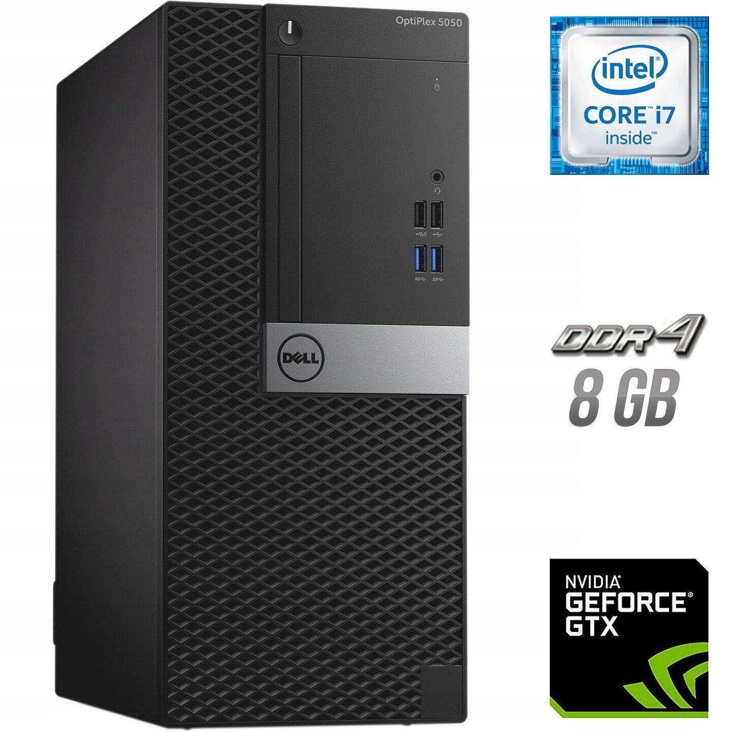 Ігровий ПК Dell OptiPlex 5050 Tower / Intel Core i7-6700 (4 (8) ядра по 3.4 - 4.0 GHz) / 8 GB DDR4 / 500 GB SSD / nVidia GeForce GTX 650, 1 GB GDDR5, 128-bit + Windows 10 в подарунок