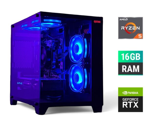 Ігровий ПК Gaming PC Tower / AMD Ryzen 5 3600 (6 (12) ядер по 3.6 - 4.2 GHz) / 16 GB DDR4 / 500 GB SSD / nVidia GeForce RTX 2060 Super, 8 GB GDDR6, 256-bit