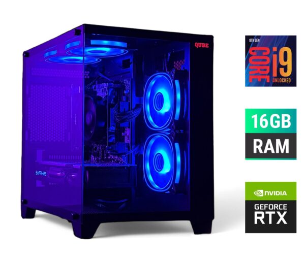 Ігровий ПК Gaming PC Tower / Intel Core i9-9900K (8 (16) ядер по 3.6 - 5.0 GHz) / 16 GB DDR4 / 500 GB SSD / nVidia GeForce RTX 2060 Super, 8 GB GDDR6, 256-bit