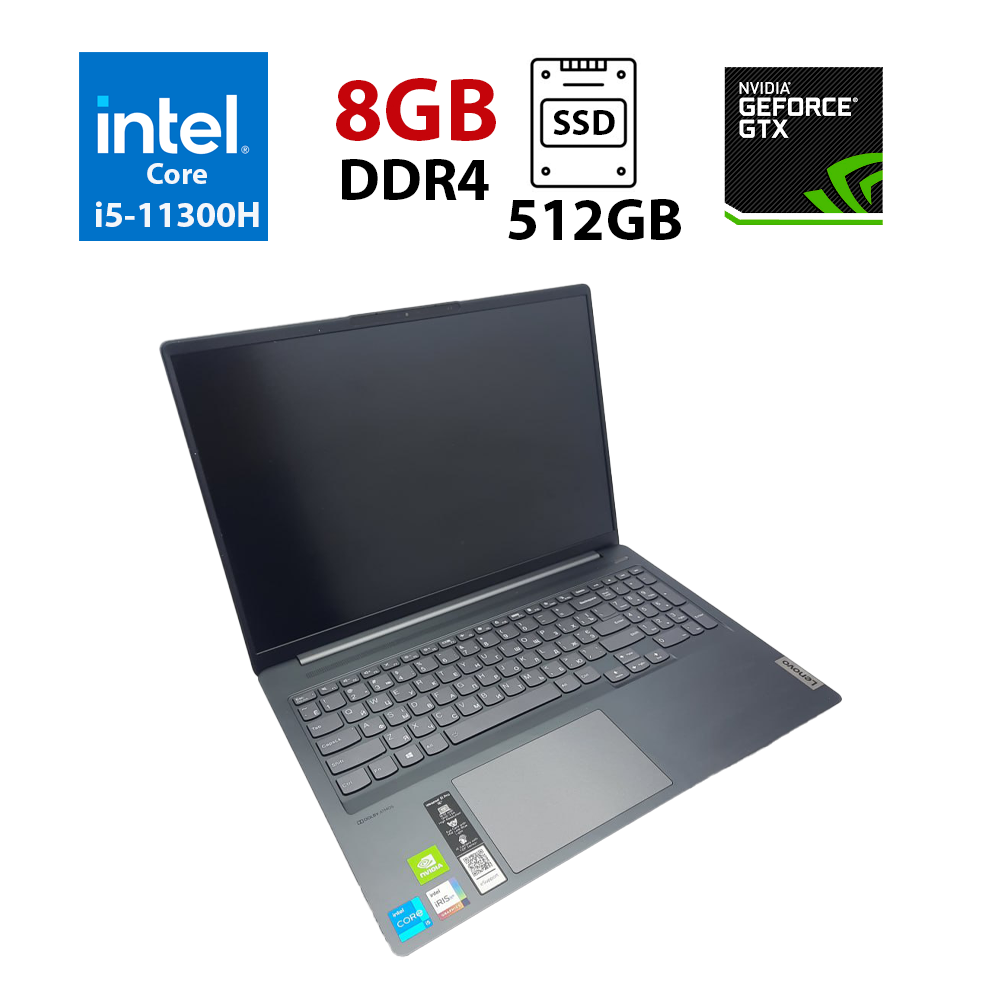 Ігровий ультрабук Lenovo IdeaPad 5 / 16" (2560x1600) IPS / Intel Core i5-11300H (4 (8) ядра по 2.6 - 4.4 GHz) / 8 GB DDR4 / 512 GB SSD / nVidia GeForce MX450, 2 GB GDDR6, 64-bit / WebCam