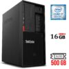 Комп'ютер Б-клас Lenovo ThinkStation P330 Tower / Intel Core i7-8700K (6 (12) ядер по 3.7 - 4.7 GHz) / 16 GB DDR4 / 500 GB SSD M.2 / Intel UHD Graphics 630 / 400W / DVD-RW / USB 3.1 / DisplayPort