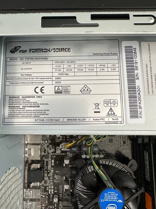Комп'ютер Bluechip Tower / Intel Core i3-6100 (2 (4) ядра по 3.7 GHz) / 8 GB DDR3 / 240 GB SSD / Intel HD Graphics 530 / DVD-ROM / VGA - Зображення 6