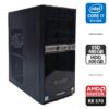 Комп'ютер Crown SM601 Black Tower / Intel Core i7-4790S (4 (8) ядра по 3.2 - 4.0 GHz) / 16 GB DDR3 / 480 GB SSD + 500 GB HDD / AMD Radeon RX 570, 4 GB GDDR5, 256-bit / 500W