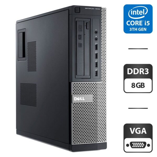 Комп'ютер Dell OptiPlex 7010 Desktop / Intel Core i5-3470 (4 ядра по 3.2 - 3.6 GHz) / 8 GB DDR3 / 500 GB HDD / Intel HD Graphics 2500 / DVD-ROM / VGA