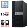 Комп'ютер Dell OptiPlex 7050 Tower / Intel Core i5-7500 (4 ядра по 3.4 - 3.8 GHz) / 16 GB DDR4 / 120 GB SSD + 500 GB HDD / Intel HD Graphics 630
