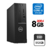 Комп'ютер Dell Precision 3430 SFF / Intel Core i5-8600 (6 ядер по 3.1 - 4.3 GHz) / 8 GB DDR4 / 512 GB SSD / Intel UHD Graphics 630 / Windows 10 + USB WiFI адаптер