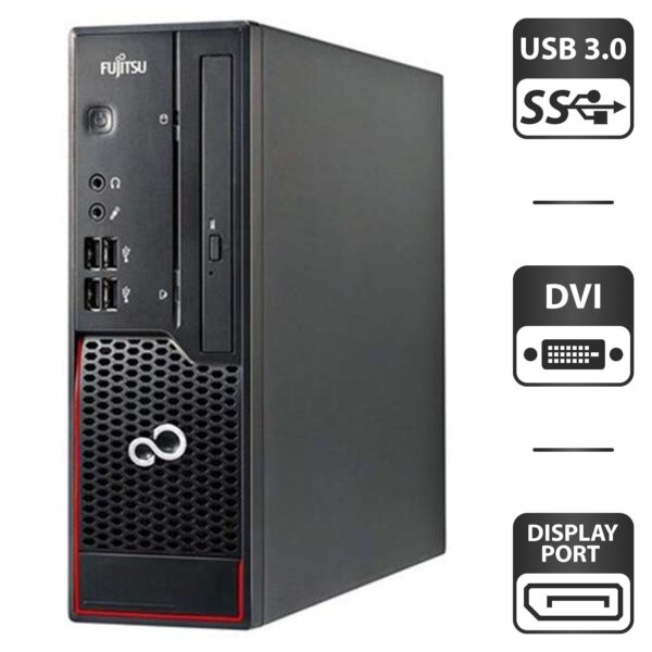 Комп'ютер Fujitsu Esprimo C710 SFF / Intel Core i3-2120 (2 (4) ядра по 3.3 GHz) / 4 GB DDR3 / 250 GB HDD / Intel HD Graphics 2000 / DVD-ROM / DVI