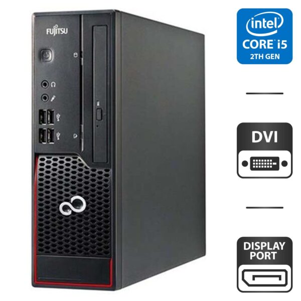 Комп'ютер Fujitsu Esprimo C710 SFF / Intel Core i5-2400 (4 ядра по 3.1 - 3.4 GHz) / 4 GB DDR3 / 250 GB HDD / Intel HD Graphics 2000 / DVD-ROM / DVI