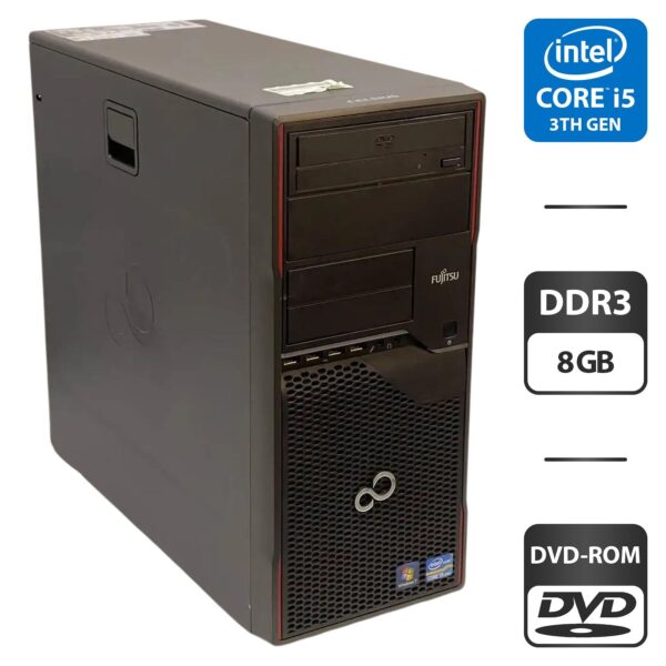 Комп'ютер Fujitsu Esprimo P710 E85 Tower / Intel Core i5-3470 (4 ядра по 3.2 - 3.6 GHz) / 8 GB DDR3 / 500 GB HDD / Intel HD Graphics 2500 / DVD-ROM