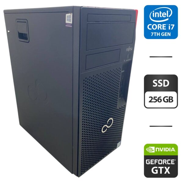 Комп'ютер Fujitsu Esprimo P757 E85 Tower / Intel Core i7-7700 (4 (8) ядра по 3.6 - 4.2 GHz) / 16 GB DDR4 / 256 GB SSD / nVidia GeForce GTX 1050, 2 GB GDDR5, 128-bit