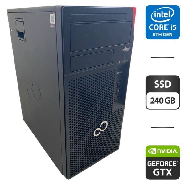 Комп'ютер Fujitsu Esprimo P757 E90 Tower / Intel Core i5-6600K (4 ядра по 3.5 - 3.9 GHz) / 16 GB DDR4 / 256 GB SSD / nVidia GeForce GTX 750, 2 GB GDDR5, 128-bit