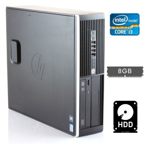 Комп'ютер HP Compaq Elite 8300 SFF / Intel Core i3-3220 (2 (4) ядра по 3.3 GHz) / 8 GB DDR3 / 500 GB HDD / Intel HD Graphics 2500 / DVD-ROM + Нові клавіатура та мишка